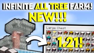 BEST 121 INFINITE ALL TREES FARM Minecraft Tutorial [upl. by Arualana326]