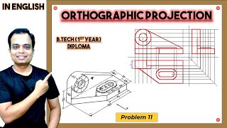 Orthographic ProjectionProblem 11 [upl. by Enahs789]