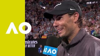 Rafael Nadal oncourt interview SF  Australian Open 2019 [upl. by Kanter448]