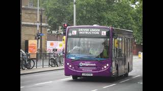 Repainted Enviro 200 Stagecoach London Purple Driver Trainer 36557 LX13CYZ at Woolwich Station [upl. by Olegnalehcim]