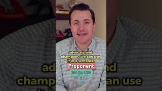 Proponent  Meaning Pronunciation Synonyms and an Example Sentence English Word of the Day [upl. by Htiaf923]