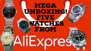 Super AliExpress Unboxing 5 watches from the Summer Sale [upl. by Hodgson]