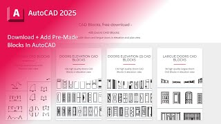 Easily Download  Insert Blocks Into AutoCAD [upl. by Zaller]