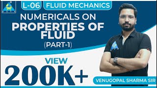 Fluid Mechanics  Module 1  Numericals on Properties of Fluid  Part 1 Lecture 6 [upl. by Massie]