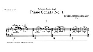 Lowell Liebermann  Piano Sonata No 1 Op 1 with score [upl. by Mallina]