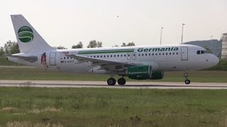 Germania ► Airbus A319100 ► Takeoff ✈ Hamburg Finkenwerder Airport [upl. by Witte548]