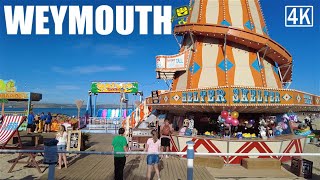 WEYMOUTH Dorset August 2021  Weymouth Beach amp Seafront  4K Virtual Walk [upl. by Yllehs7]