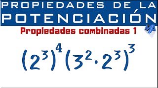 Propiedades de la potenciación  Propiedades combinadas  Ejemplo 1 [upl. by Alag]