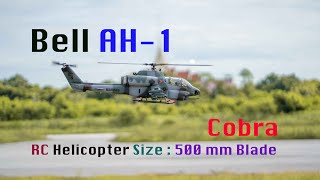 AH1 Cobra RC Helicopter Align Trex500 Scale [upl. by Damien]