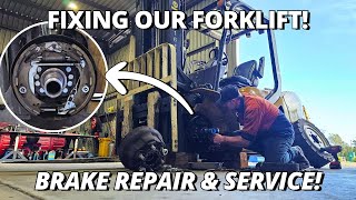 Fixing our Forklift  Brake Repair amp Service  Yale 35UX 35T Forklift [upl. by Scoles]