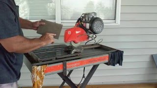 How to use wet saw bullnose blade [upl. by Linad845]