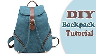 DIY ADORABLE BACKPACK TUTORIAL FROM SCRATCH  New Design Easy Way [upl. by Julina]