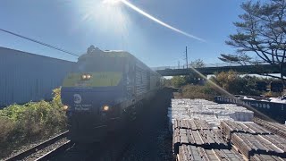 LIRR DE30AC 402 Scoot Train  Yaphank [upl. by Ayiotal]