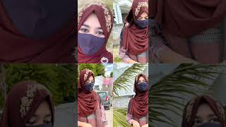 Hijab shawl patch work amp hijab pin yarukachu hijab shawl la patch work pannum dm for me [upl. by Strenta]