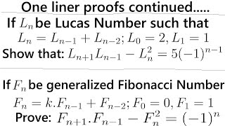 One liner proofs continued [upl. by Mansfield59]