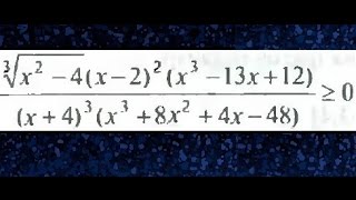 Inecuaciones racionales raices cubicas exponente 3 conjunto solución de una inecuación racional [upl. by Sucramraj]