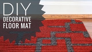 DIY  Easy amp Inexpensive  Dollar Tree Floor Mat  Treshaja [upl. by Enitnelav]