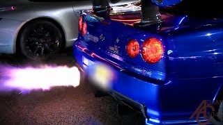 Nissan Skyline GTR R34  AntiLag LAUNCHES [upl. by Melinda]