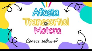 AFASIA TRANSCORTICAL MOTORA [upl. by Noiramed]