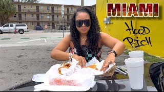 MOST DANGEROUS MIAMI HOOD Food SPOT  Miracle Fry Conchfritters [upl. by Rollecnahc75]