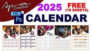 2025 calendar PSD Free download 2025calendar 2025 psdfilefreedownload [upl. by Eihtak]