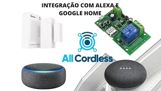 Sonoff pulso  Sonoff Dw2 Integração com Alexa e Google Home [upl. by Dunseath]