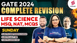 GATE 2024 Complete Revision Life Science  MSQ NAT MCQs  Deepshikha Maam Lalit sir Ashish sir [upl. by Nnairam]