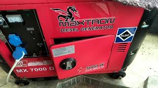 Maxtron Diesel Generator MX 7000 5000 W [upl. by Witherspoon114]