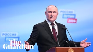 Putin calls US undemocratic and addresses Navalny death after Russian election win [upl. by Ramat605]