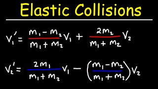 Elastic Collisions  Conservation of Momentum  Shortcut Formula [upl. by Hnahym]