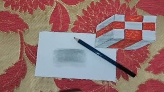 3 d drawing on paper easy [upl. by Annig]