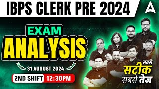 IBPS Clerk Analysis 2024  IBPS Clerk 2nd Shift Analysis  Asked Questions amp Expected Cut Off [upl. by Hewitt226]