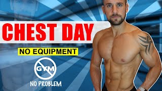 BODYWEIGHT CHEST DAY HOME  NO EQUIPMENT 10 MINUTES Follow along workout [upl. by Hserus]