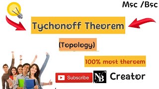 Tychonoff Theorem in hindi  Topology [upl. by Areik]