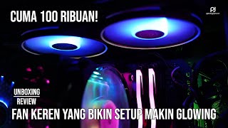 Fan 12cm Murmer bikin setup makin glowing  Iris Air V7 RGB 3 Pack [upl. by Samuelson]