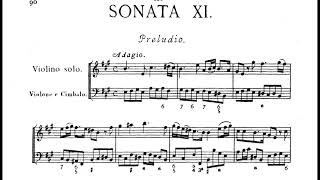 A Corelli  Violin Sonata Op 5 no 11 in E major  Score [upl. by Cheyne]