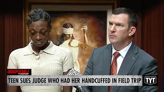 UPDATE Teen SUES Judge Who Forced Her To Wear Handcuffs In Field Trip [upl. by Arahsat687]