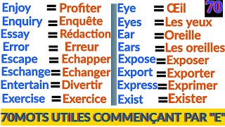 70 Mots les Plus Utiles en Anglais commençant par E  Prononciation Partie 5 [upl. by Grier806]