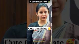 Upsc interview 🚨  IAS introduction 👨‍🏫  The Cute Candidate Manvi 😍 upsc ias ips shorts [upl. by Niajneb]