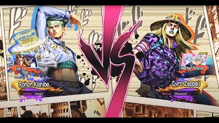 quotRohan Kishibe vs Gyro Zeppeli  Epic Clash in JoJos Bizarre Adventure AllStar Battle Rquot [upl. by Elleinad]