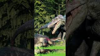 🦖SPINOSAURUS kills a NIGERSAURUS and INDOMINUS looking for a fight jurassicworldevolution2 jwe2 [upl. by Tiphanie109]