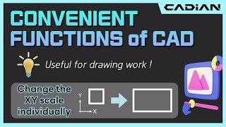 CADAutoCAD Change the XY scale individually  XYSCALE  Convenient functions of CADian [upl. by Eniger852]