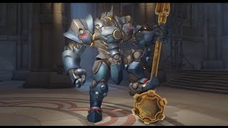 Overwatch Reinhardt Golden Weapon Skins Showreel plus bonus skins [upl. by Neiviv]