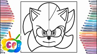 Sonic Shadow in one face coloring pageSonic coloring pages Cartoon  OnampOn NCS Release [upl. by Onailime]