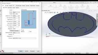 Simulacion Fresado en Solidworks CAM Escudo Batman [upl. by Binnie]