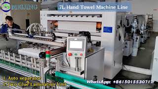 Fully completed 7L V interfolded hand towel facial tissue machines production line [upl. by Eelreveb]