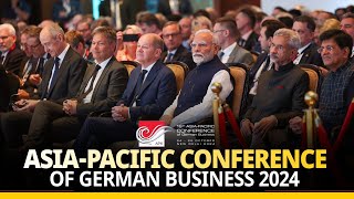 LIVE PM Modi German Chancellor Scholz inaugurate AsiaPacific Conference of German Business 2024 [upl. by Doehne]