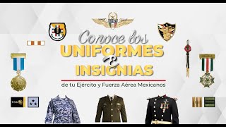 Conoce los uniformes e insignias del personal del EjércitoMexicano y la FuerzaAéreaMx [upl. by Aicirtel5]