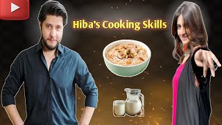 Hiba bukhari cooked with her husband for the first time after marriage 😮😆  hiba bukhari  husband [upl. by Huntington]