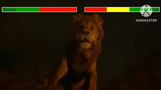 The Lion king Simba vs Scar the final with Healthbars video [upl. by Asirram]